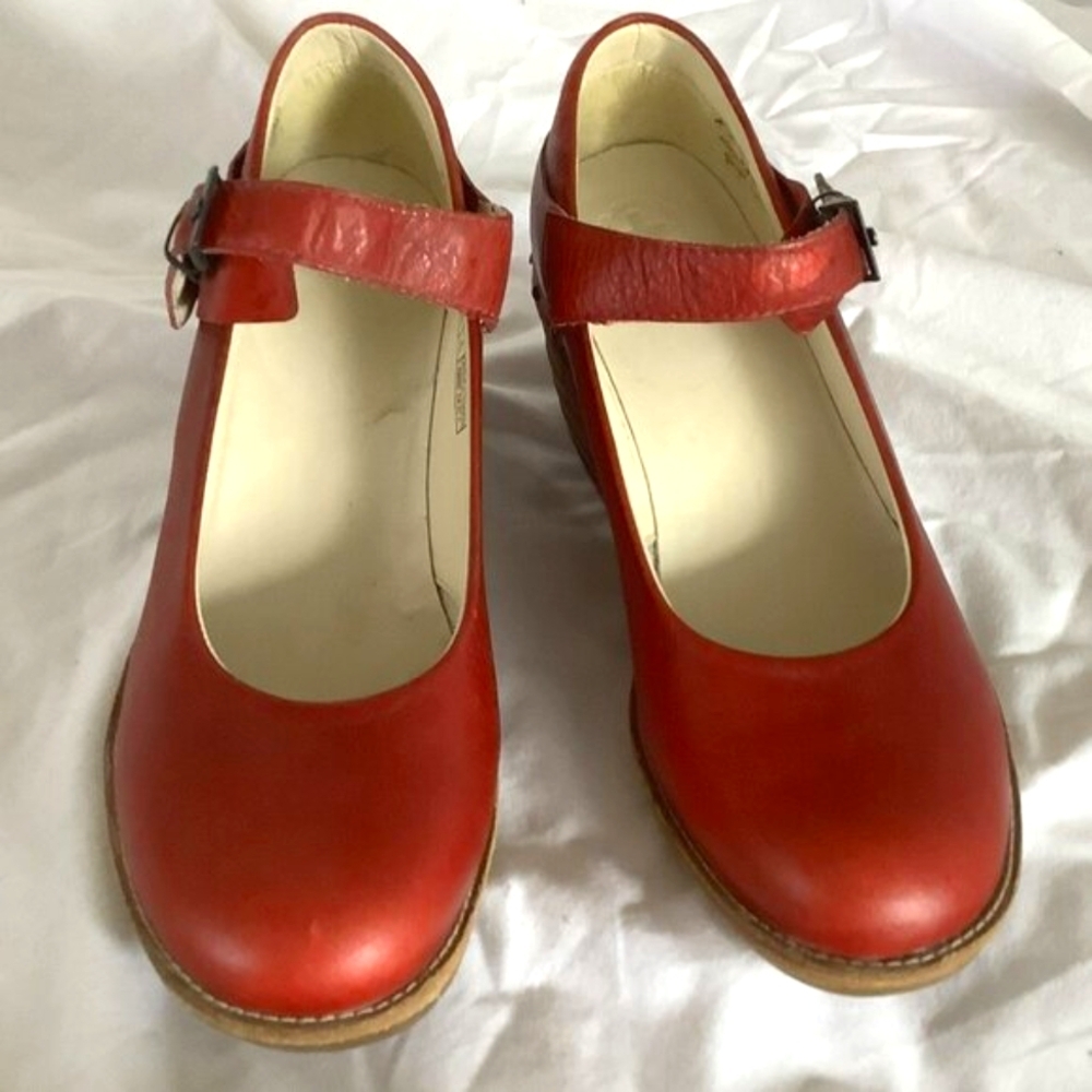 Dr Martens DOLORES Rare Women's High Heeled Mary Janes | Size 8  Deep Red - Picture 2 of 6